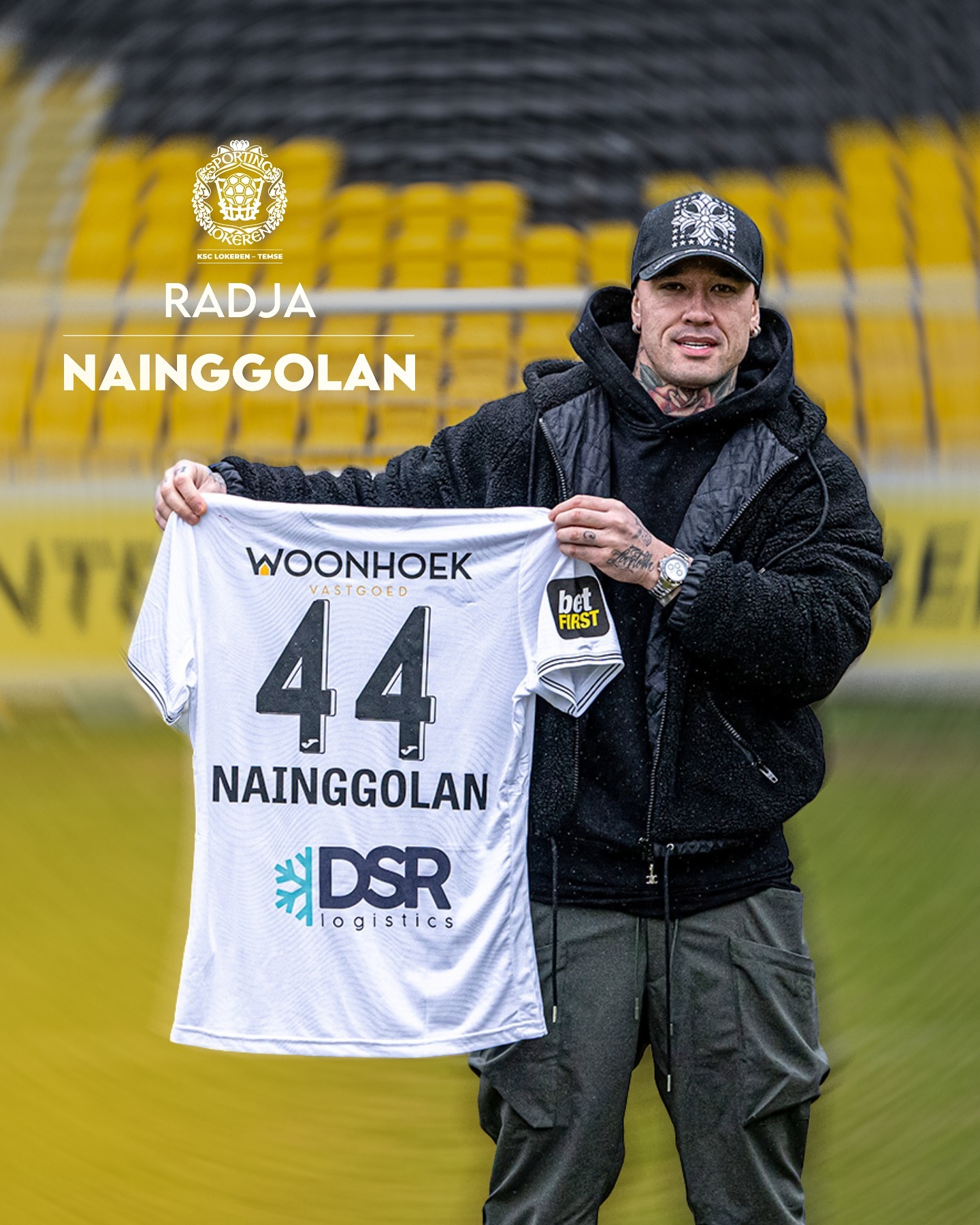 Radja Nainggolan, nuovo centrocampista dello Sporting Lokeren (foto Facebook Sporting Lokeren)