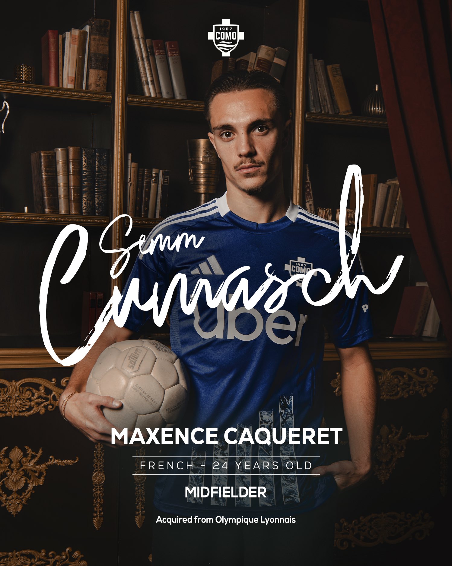 Maxence Caqueret, centrocampista del Como (foto x Como)