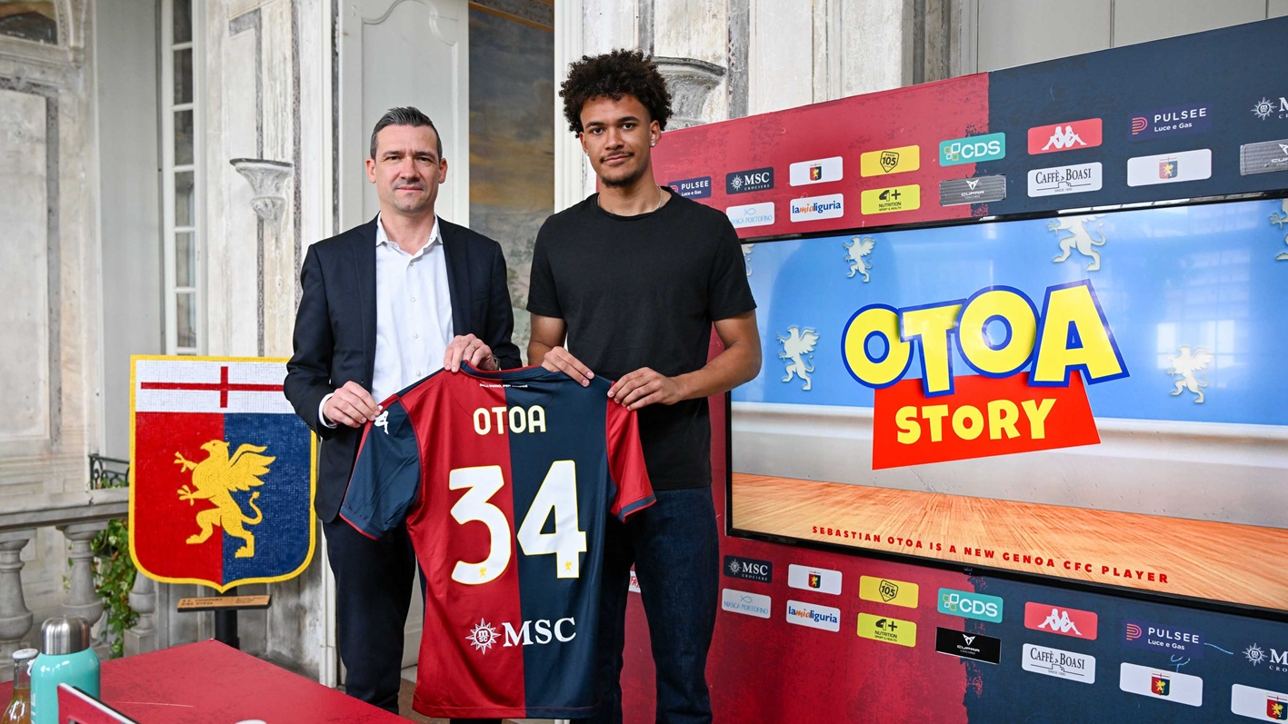 Sebastian Otoa, difensore del Genoa (foto Genoa sito)