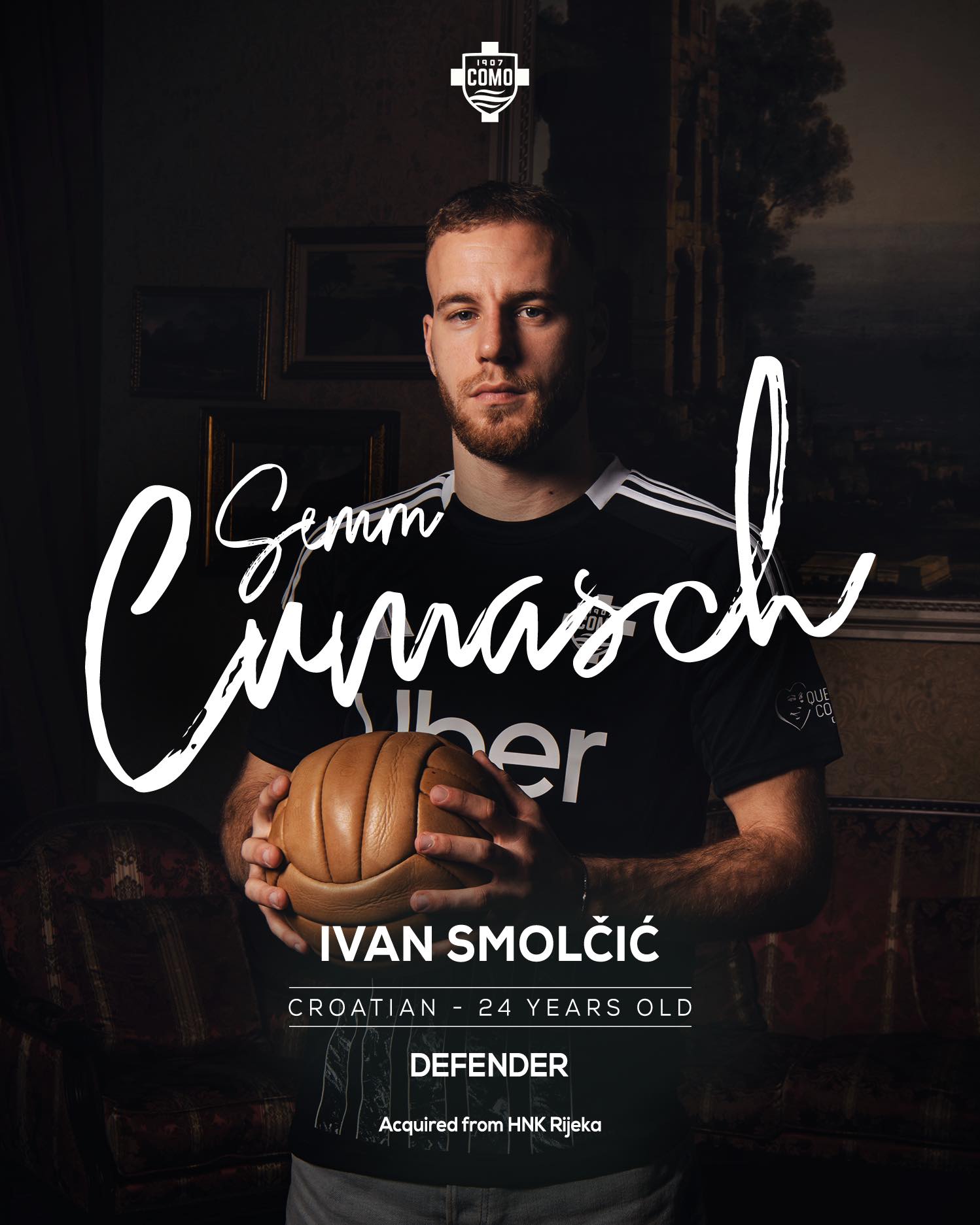 Ivan Smolčić, difensore croato del Como (foto Como Facebook)