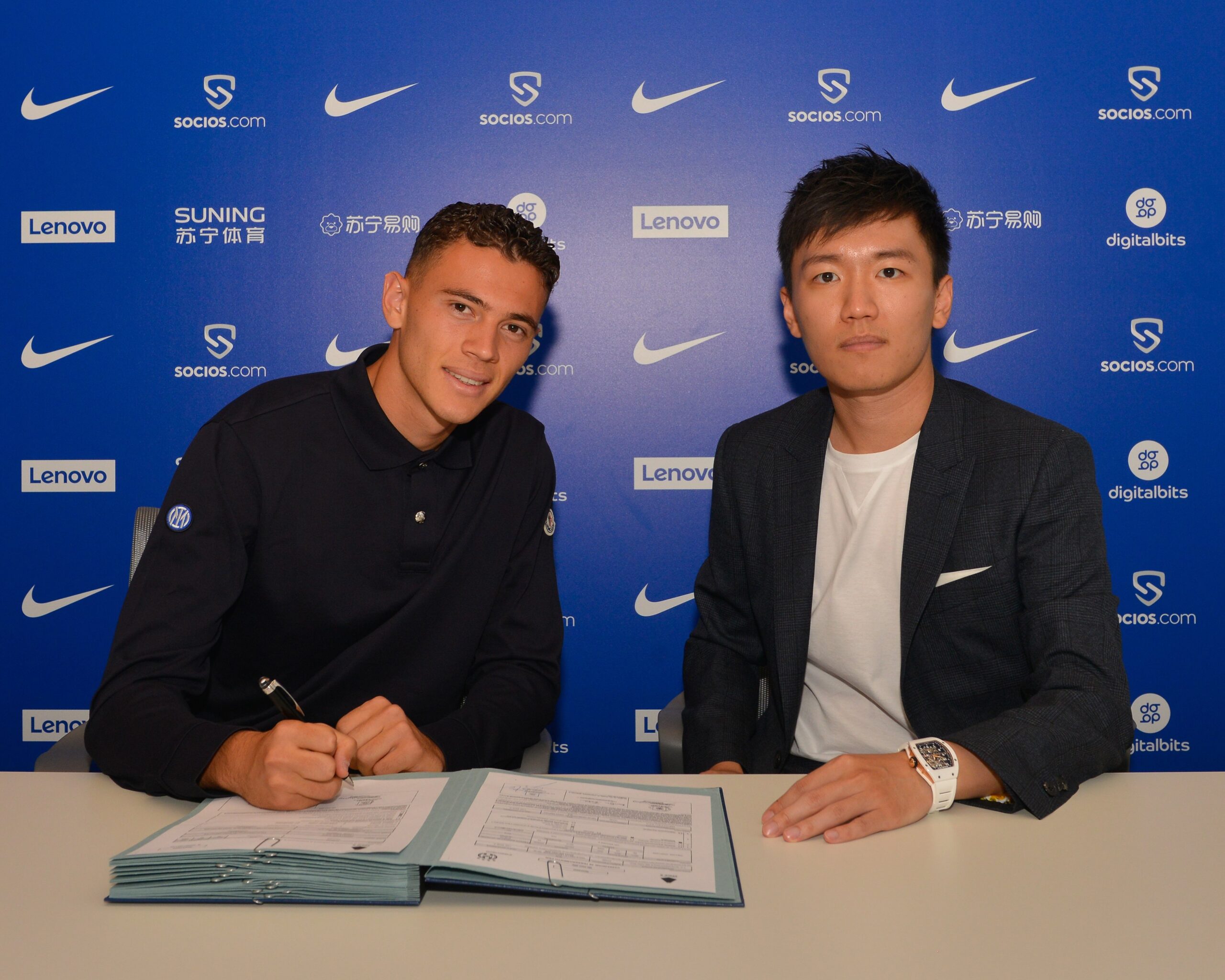 Kristjan Asllani, centrocampista dell'Inter (foto X Inter)