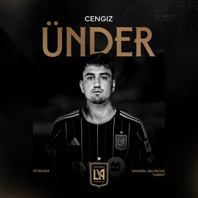 Cengiz Under, ex Roma (foto X Los Angeles FC)