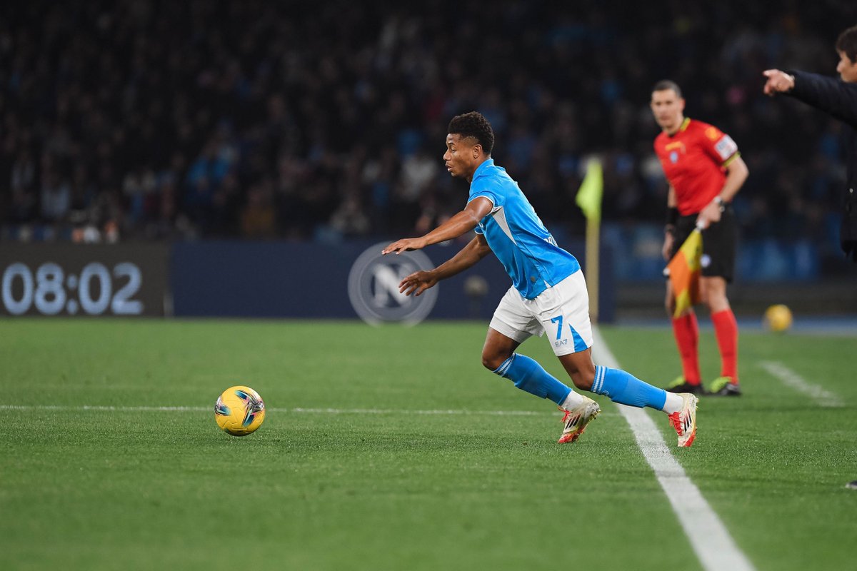 David Neres, attaccante del Napoli (foto X Napoli)