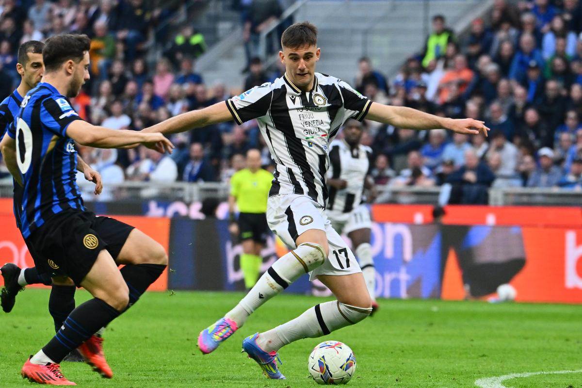 Lorenzo Lucca, attaccante dell'Udinese (foto Udinese)