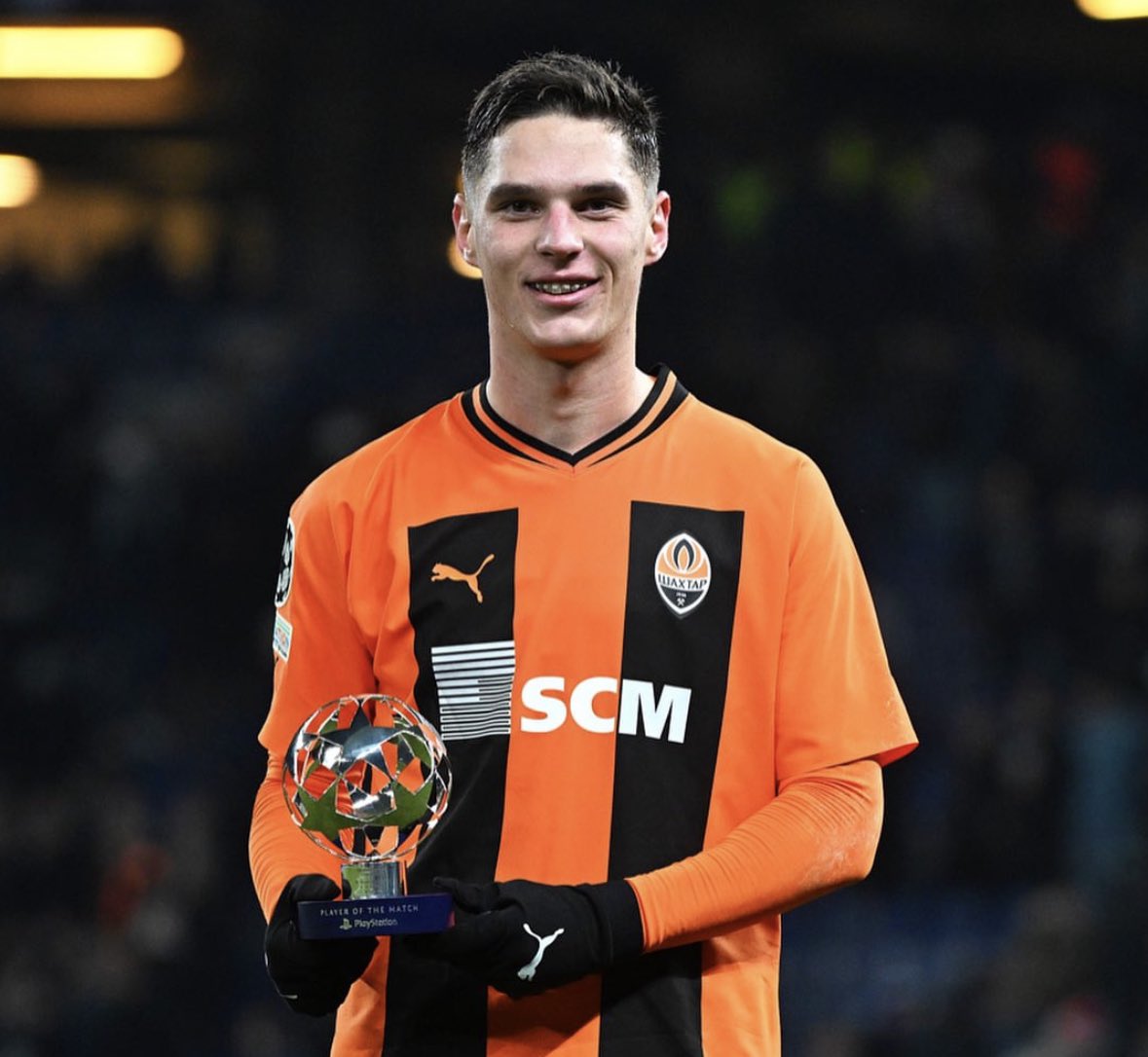 Georgiy Sudakov, centrocampista classe 2002 dello Shakhtar Donetsk