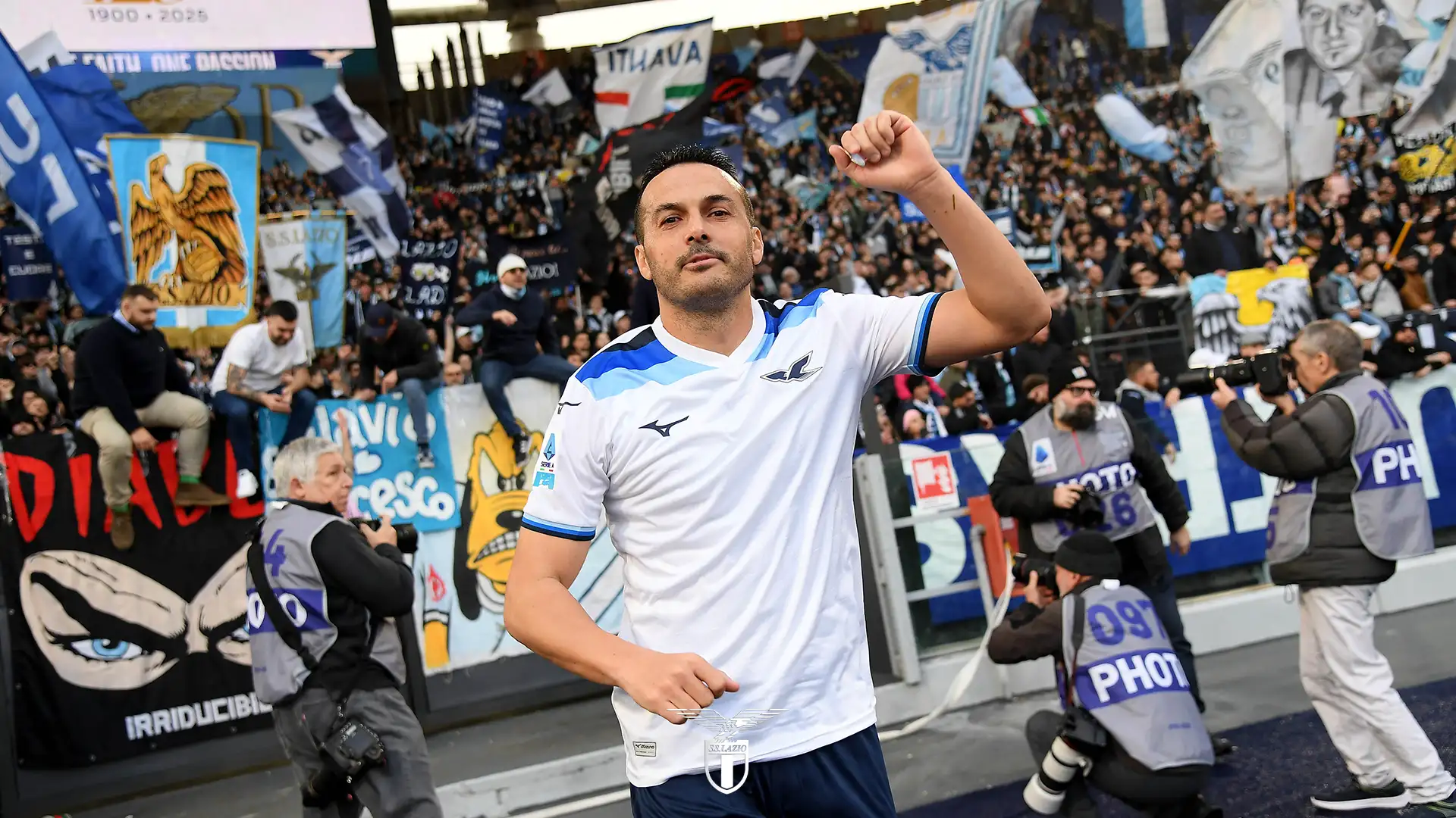 Pedro, attaccante della Lazio (foto SS Lazio)