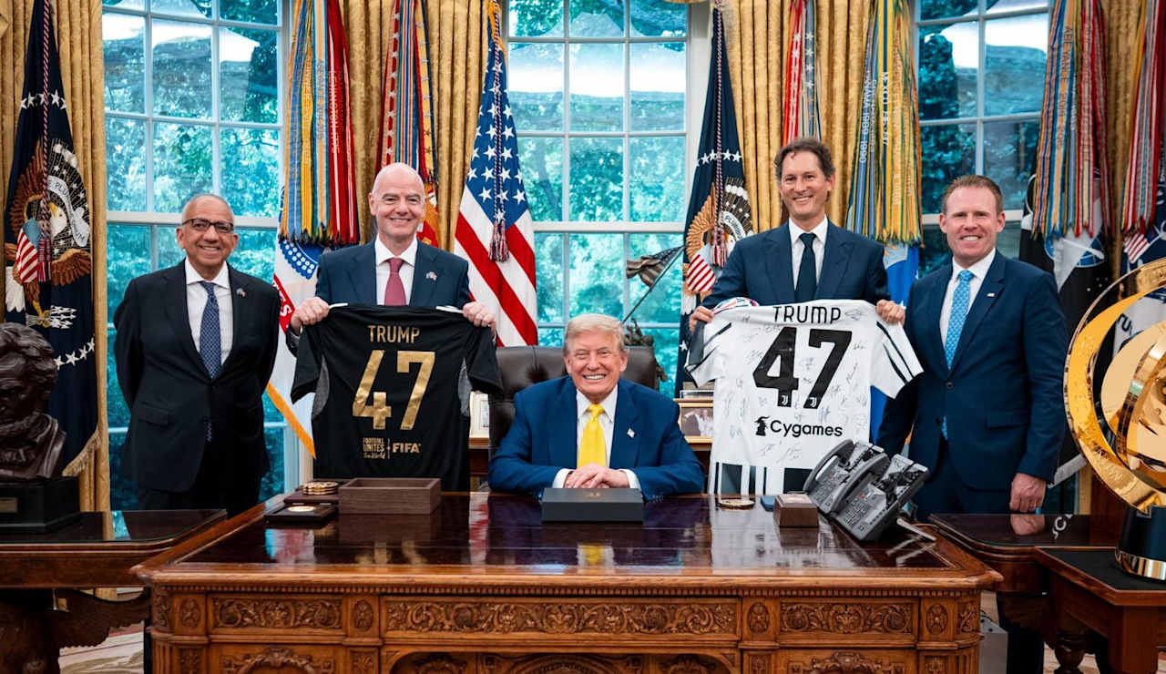 La Juventus fa visita a Trump (foto Juventus)