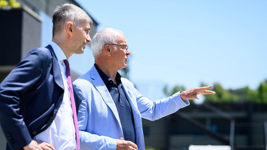 Ranieri e Massara insieme (foto AS Roma)