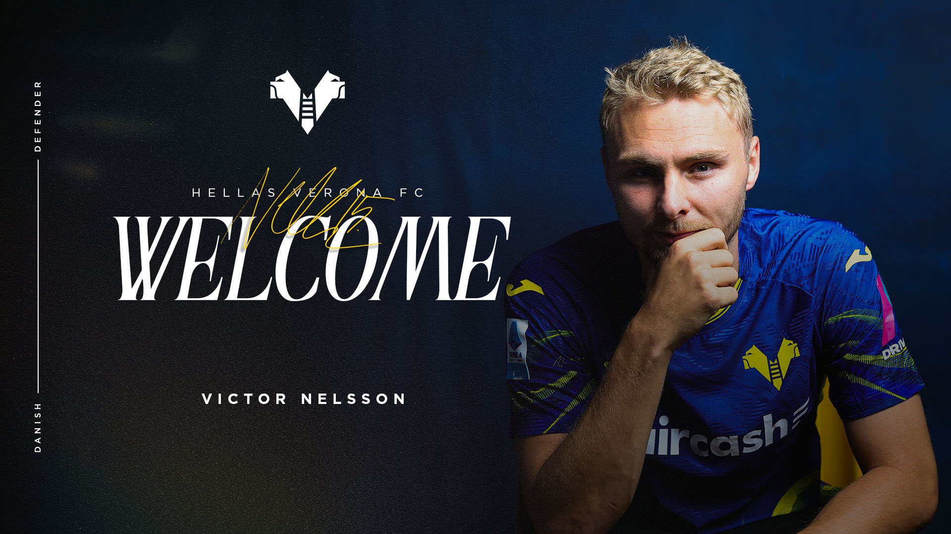 Victor Nelsson, difensore dell'Hellas Verona (foto Hellas Verona)