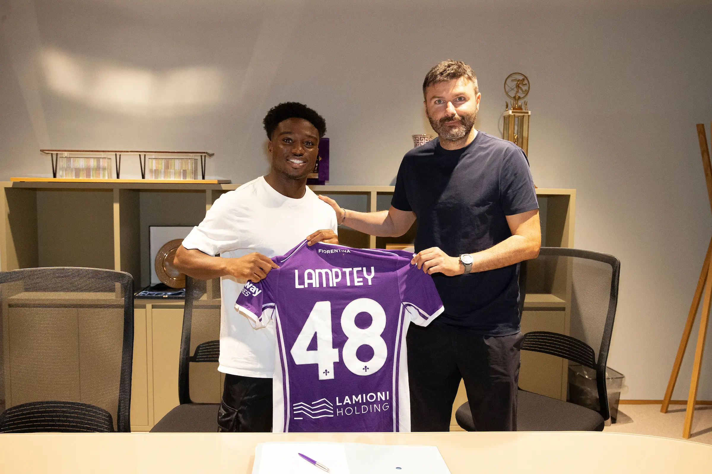 Tariq Lamptey, nuovo difensore della Fiorentina. Arriva dal Brighton & Hove Albion F.C. (foto Fiorentina)
