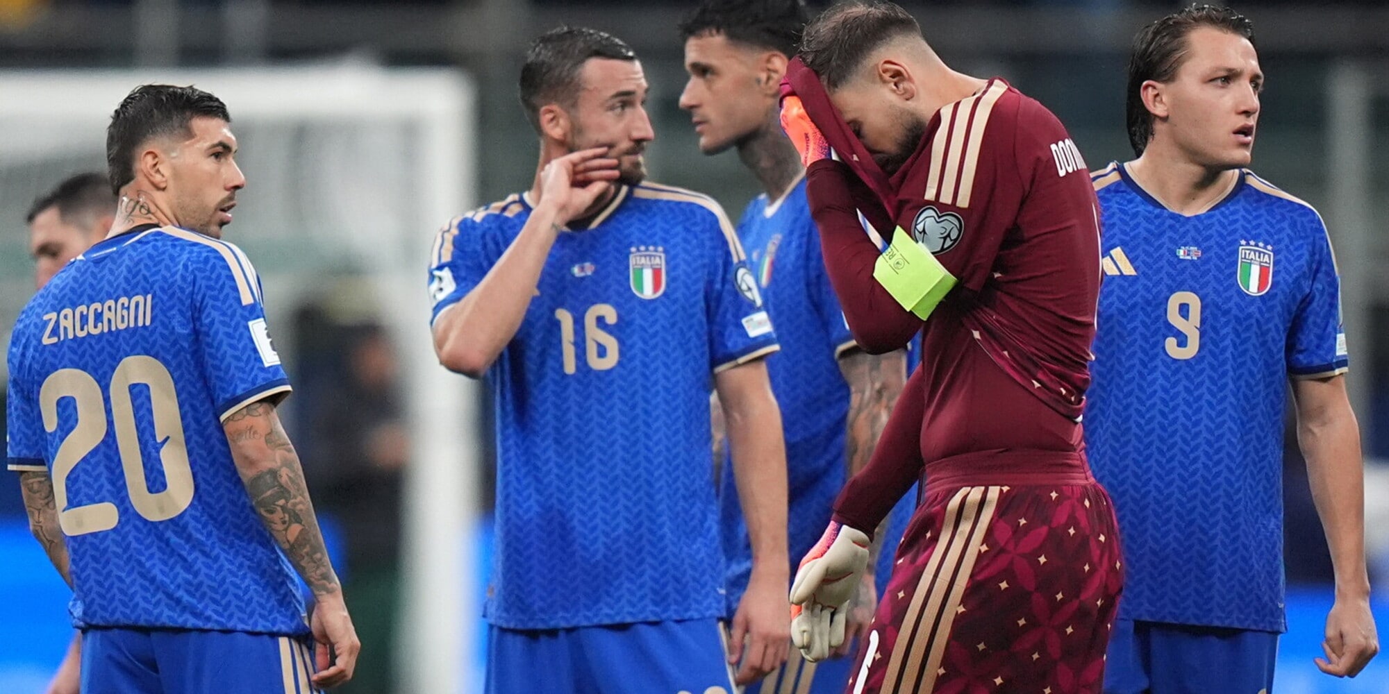 La delusione degli azzurri dopo la sconfitta contro la Norvegia