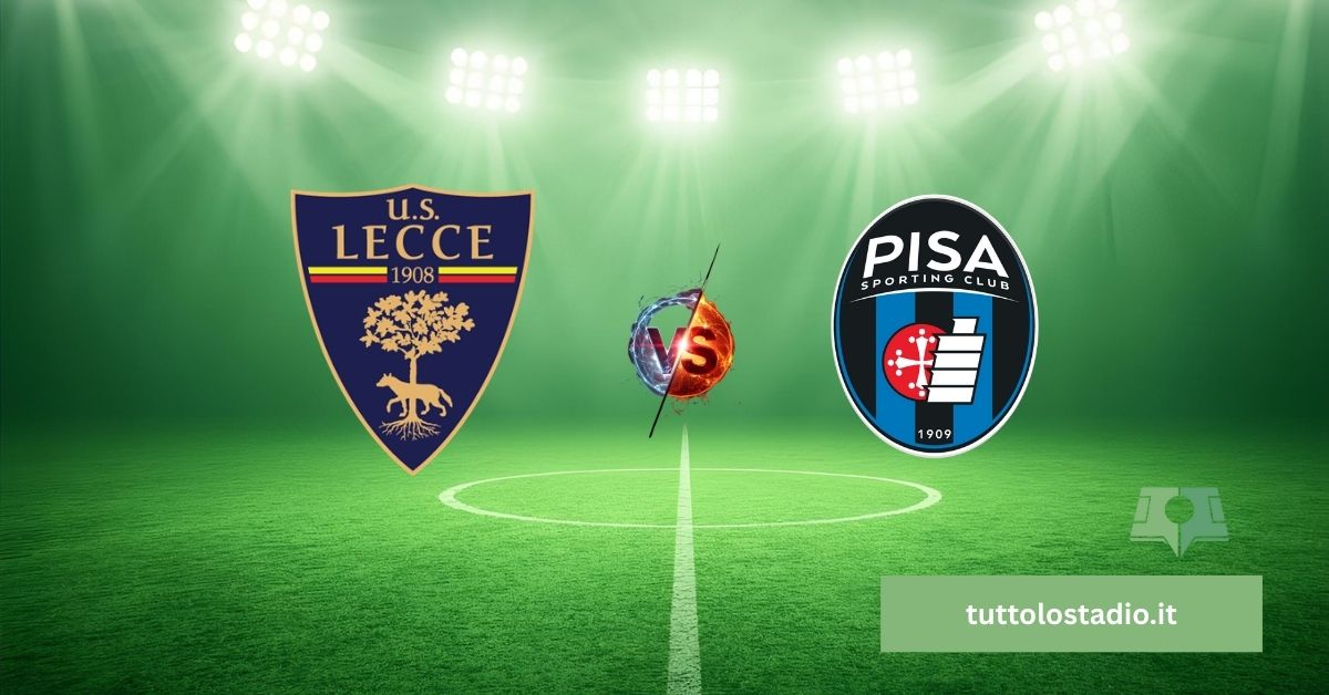Lecce-Pisa 15° giornata di Serie A