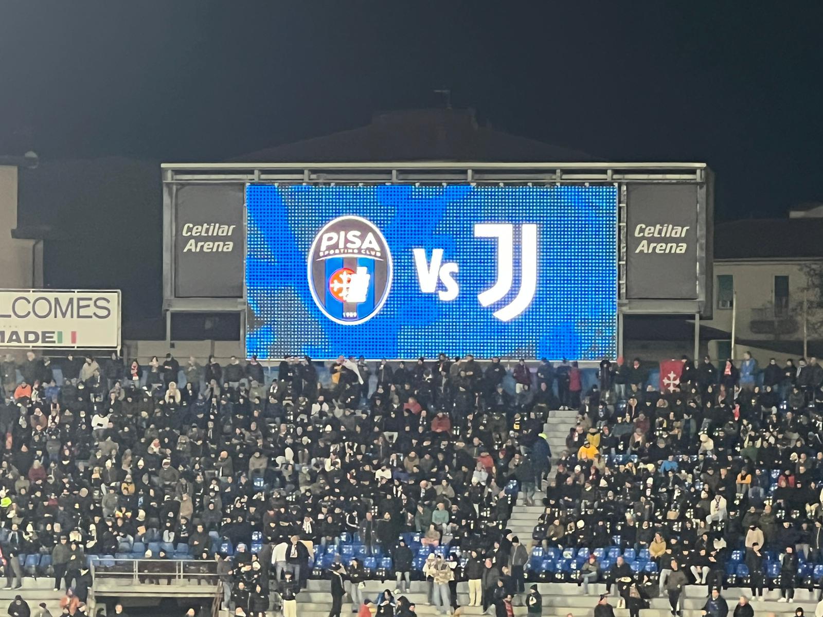 Pisa Juventus cronaca Cetilar Arena
